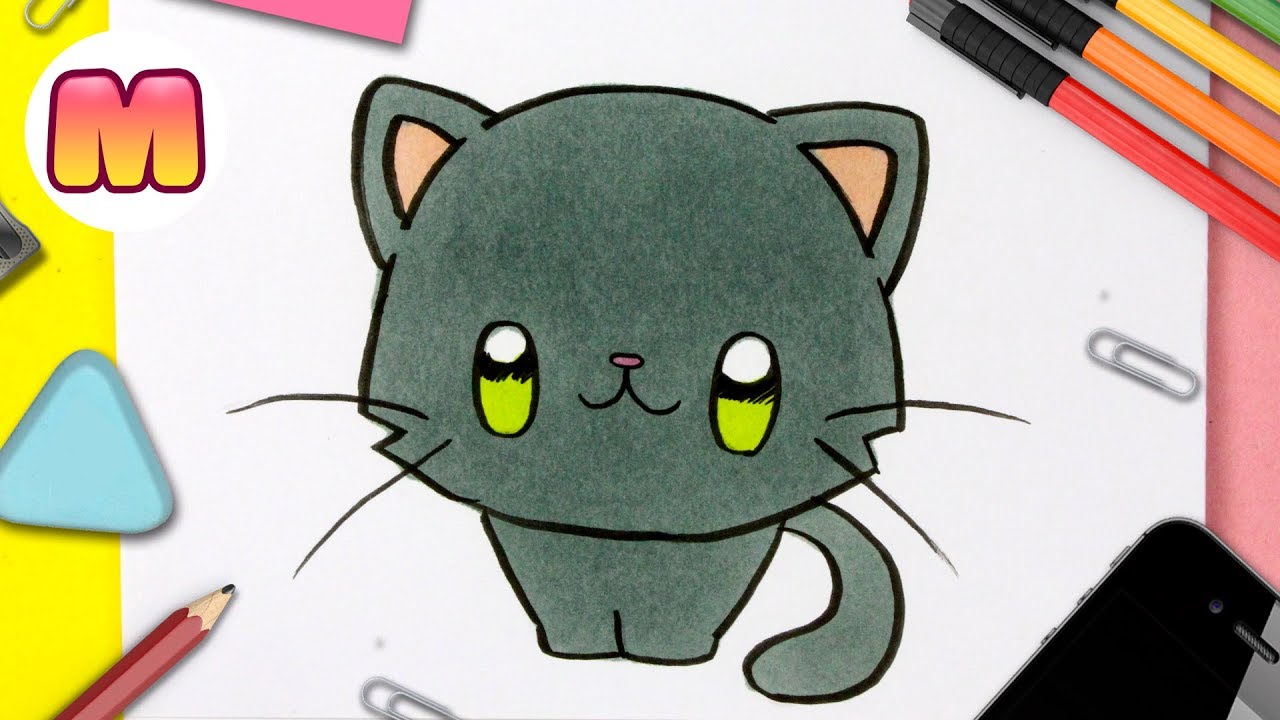 COMO DIBUJAR UN GATO KAWAII - dibujos kawaii faciles - Aprende a dibujar un  gatito facil - thptnganamst.edu.vn