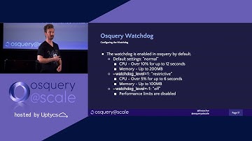 The osquery Agent. Performance Tuning @Scale with Zach Wasserman [osquery@scale 2020]