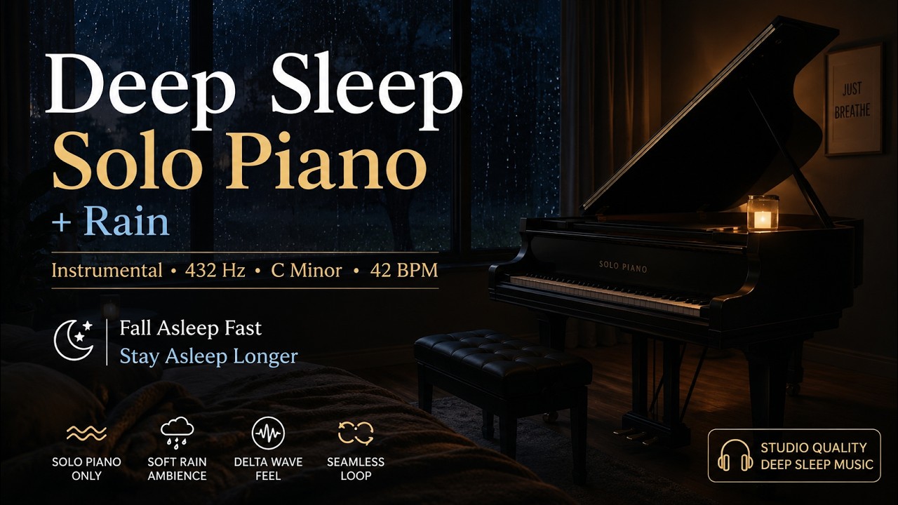 Deep Sleep Music — Soft Piano for Insomnia Relief 432 Hz, Fall Asleep ...