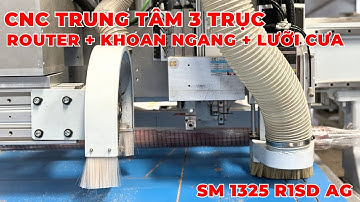 Máy CNC Trung Tâm 3 Trục Gia Công 5 Mặt - Máy CNC Thay Dao Tự Động Có Trục Lưỡi Cưa + Khoan Ngang