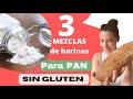 🍞TE ENSEÑO!! 3 MEZCLAS   de harinas SIN GLUTEN (premezcla  sin tacc) de PAN