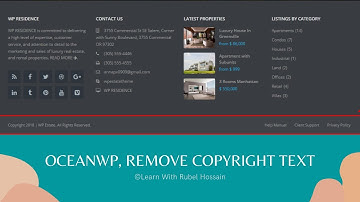 OceanWP, Remove Copyright Text: How to Remove Copyright Footer from OceanWP WordPress theme 🔥