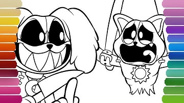 CATNAP & DOGDAY but ROLES SWAPPED Coloring Pages / How to Color POPPY PLAYTIME 3