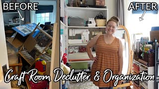 MASSIVE CRAFT ROOM DECLUTTER & ORGANIZATION | HOW I AM ORGANIZING OUR CRAFT ROOM !!!