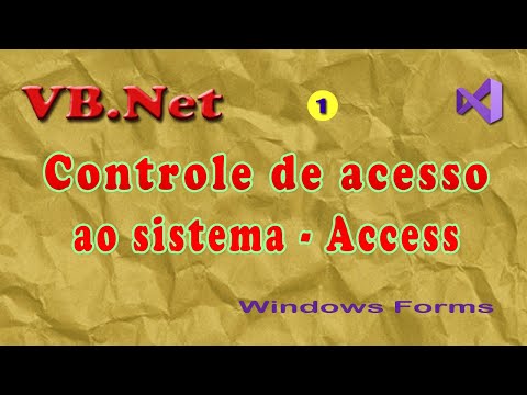 Controle de acesso as sistema com VB.Net. Visual Studio 2019 - vídeo 1