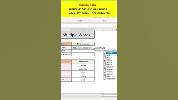 Replace Multiple Words #excelhacks #tutorials #viralshorts #trending