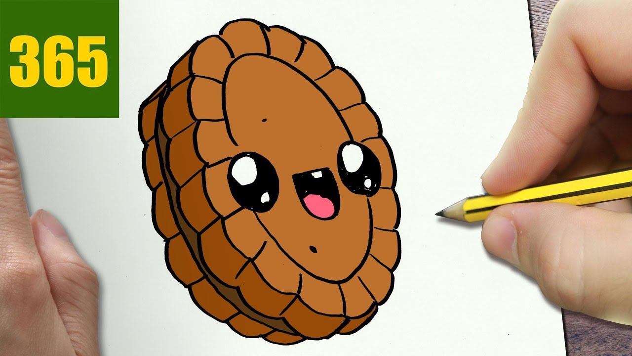 HOW TO DRAW A COOKIE CUTE, Easy step by step drawing lessons for kids ...