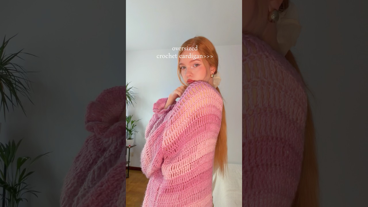 Oversized crochet cardigan 😍 - YouTube