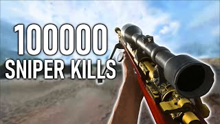 What 100000 Sniper Kills Experience Looks Like on Battlefield 5.....