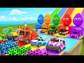 Finger family  colorful vehicles soccer balls and giant eggs  baby nursery rhymes  kids songs