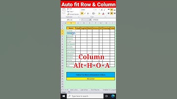 Microsoft Excel Row & Column को Auto fit कैसे करें #viral #exceltutorial #excel #skcarrier