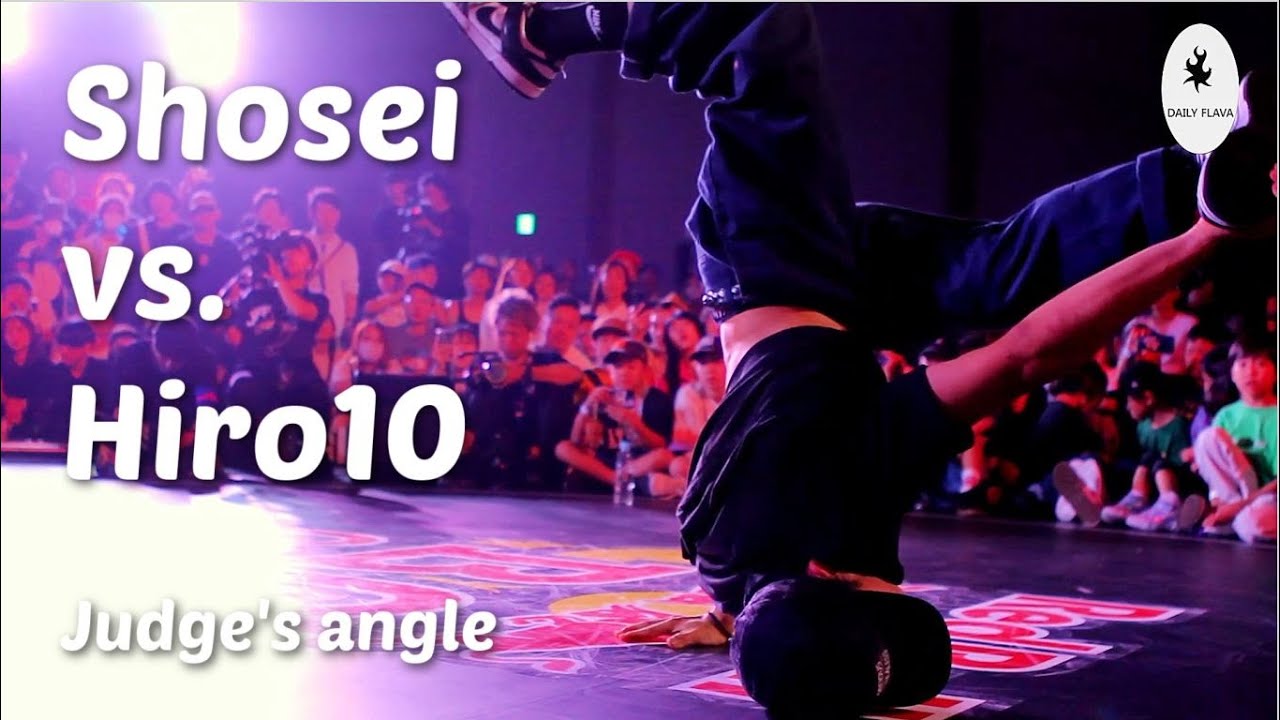 Bboy Shosei vs. Hiro10. Battle of the night. Judge's angle. Red