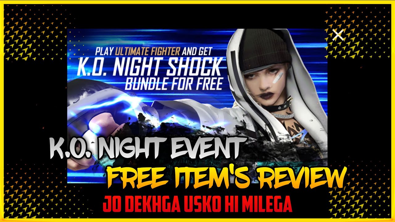 HOW TO GET 😍 K.O. NIGHT EVENT ALL ITEM'S FREE || KRISTEN FF