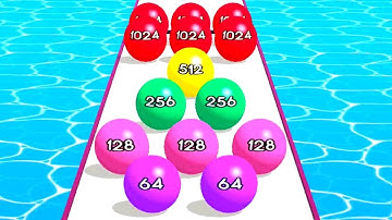 Faster Run 2048 - Ball game 3D ! All Levels Gameplay Part 59 android,ios