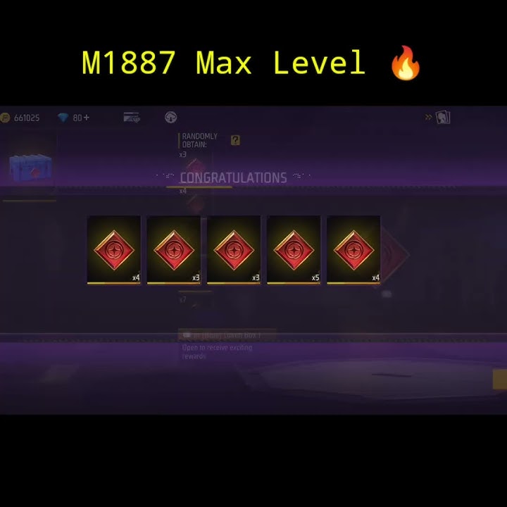 Evo M1887 Max Level In Low Diamond 😍 | how to max Evo M1887 | max level m1887 |Free Fire Max #shorts