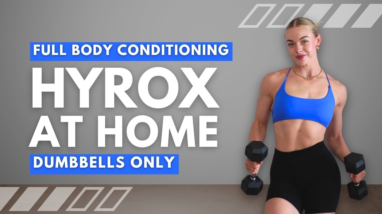 45 Min HYROX at HOME HIIT Cardio Conditioning Workout | With Weights