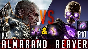 Almarand P7 VS Reaver P10 w/Axes of War & Prancing Knight-Max melee,range&elemnt res.-Dawn of Titans