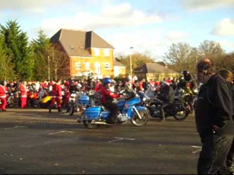 Thousands of bikers gather at Foster Wheeler in Shinfield Park to prepare for the journey to deliver presents to Barnado's High Close School in Wokingham