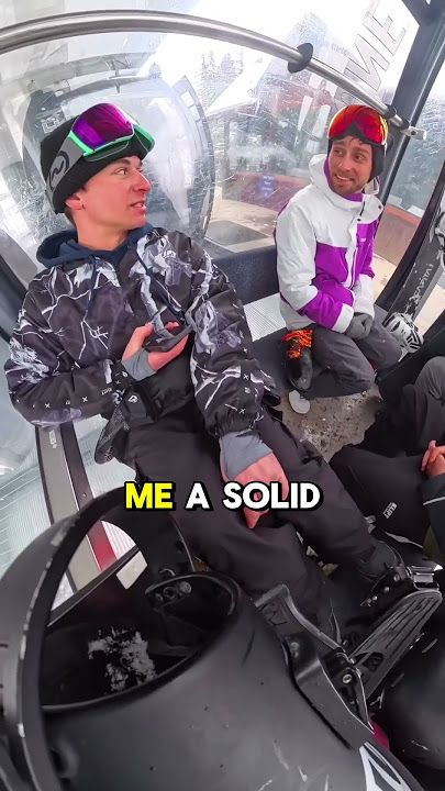 Scared these guys off the lift😂 #prankcall #gondola #chairlift #skiing #snowboarding #skiresort