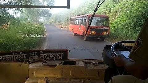 MSRTC BUS RIDE ON MUMBAI GOA HIGHWAY : KONKAN : ST BUSES MAHARASHTRA : AMAZING DRIVING SKILLS