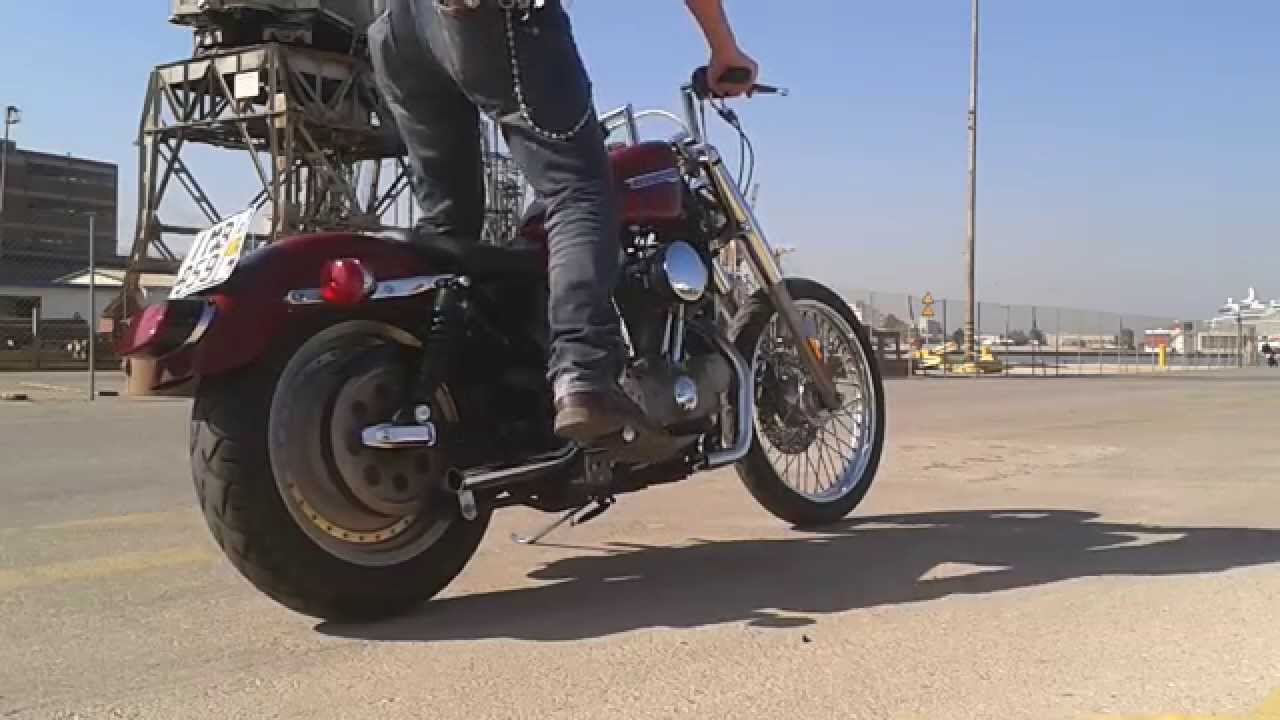 Sportster kick start led sled customs - YouTube