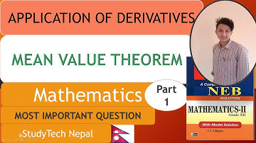 Mean Value Theorem in Nepali | Mean Value Theorem | Class 12 Mean Value theorem |