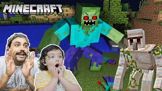 Köye Yerleşi̇yoruz Köyü Zombi̇ler Basti Mi̇necraft 9.Bölüm