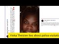 Yinka Theisien lied about Police visit, tries to change the narrative that Police came 4 protection