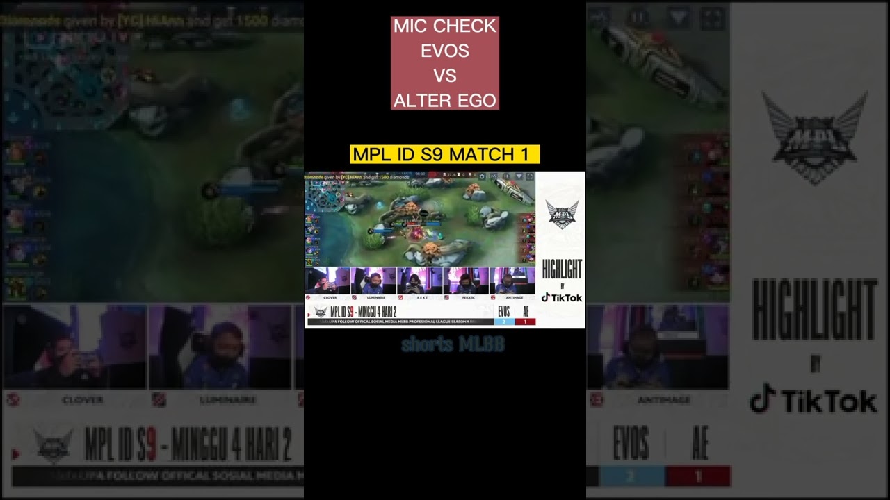 MIC CHECK EVOS vs ALTER EGO MPL ID S9 MATCH 1 
