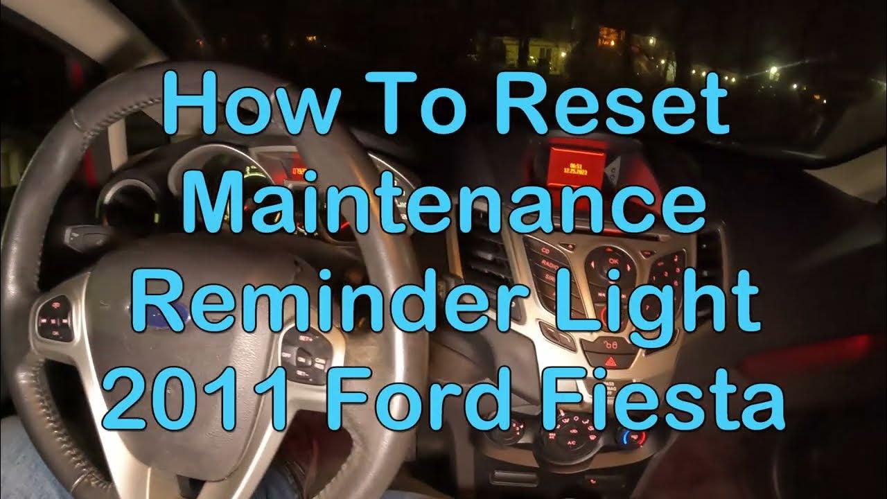 How to Reset the oil wrench (Maintenance Reminder Light) 2011 Ford