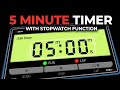 5 Minute Stopwatch Timer | Count Up Timer #stopwatch #timer 