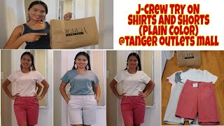 J-CREW TRY ON HAUL/ SHIRTS AND SHORTS (PLAIN COLOR) @TANGER OUTLETS MALL #fashion #tryonhaul