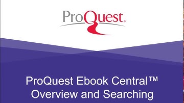 Ebook Central Overview and Searching
