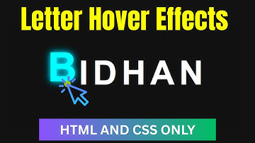 Animated Letter Hover Effect Using HTML & CSS | Interactive Text Animation Tutorial