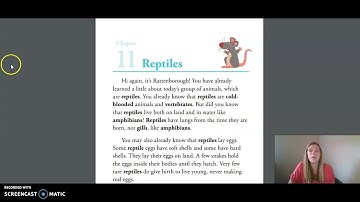 3rd Grade CKLA ELA - Unit 2 Lesson 9 Animal Classification Reptiles