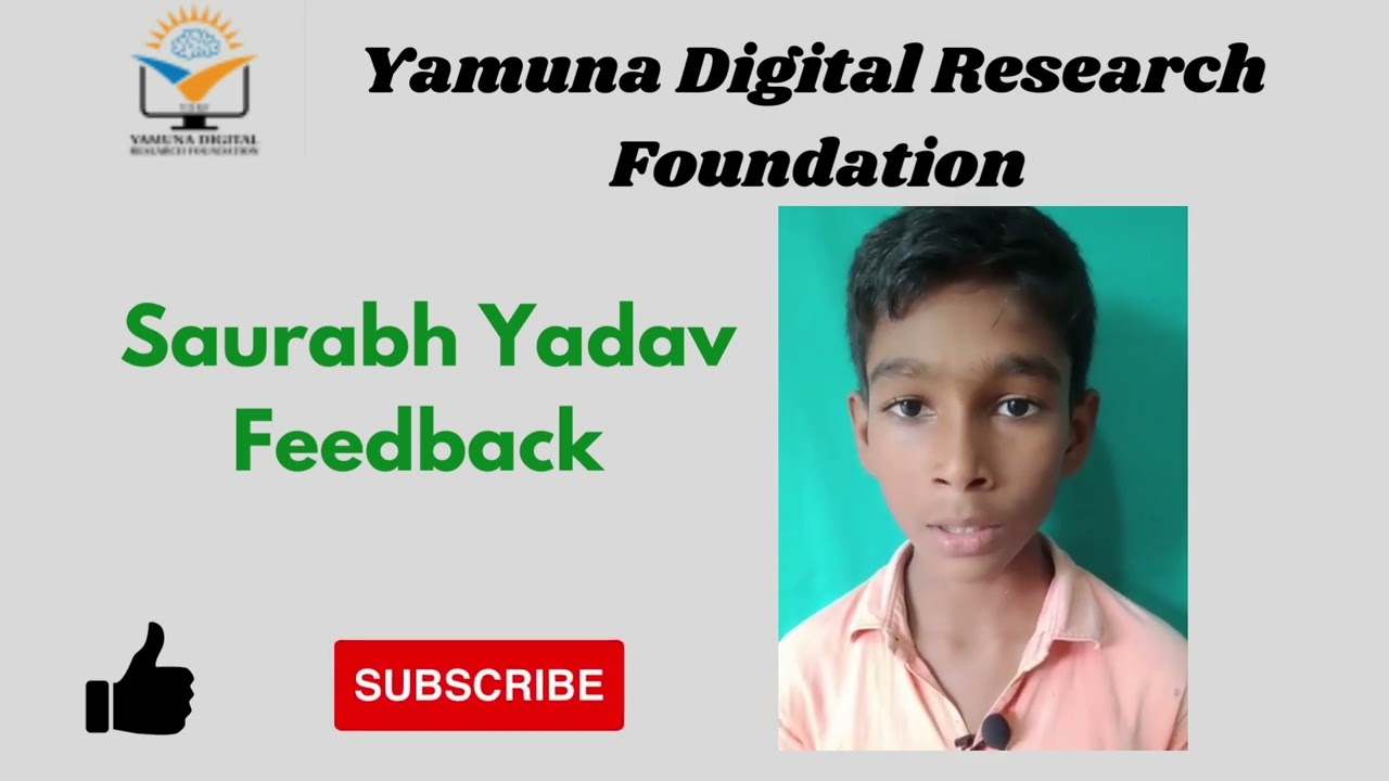 Saurabh Yadav Feedback -Free Basic Computer Training