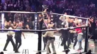 Conor McGregor punches Zubaira Tukhugov.