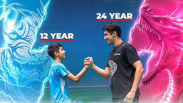 12 year Vs 24 year badminton player challenge match !