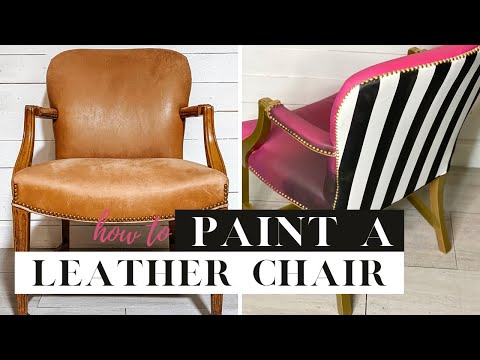 Drab to FAB: How to Paint a Leather Chair LIVE (Fancy Edition Part 1 of 2) | Tracey's Fancy