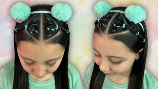 Peinado fácil \& bonito para niñas 👧🏻 💗✨