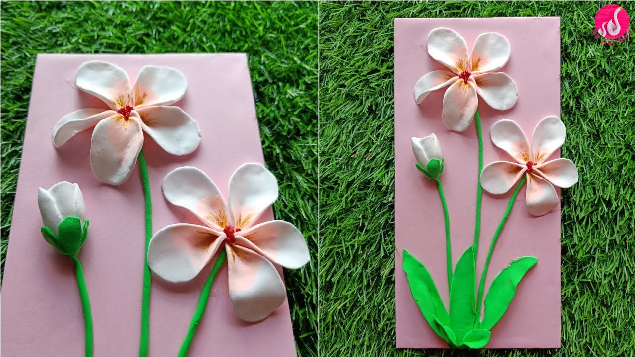 DIY Wall Hanging Room Decor Idea Clay Art Lily Flower YouTube diy-wall-hanging-room-decor-idea-cardboard-craft-idea-wall