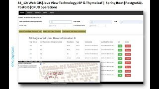 34_12: Thymeleaf | Spring Boot  | JPA  | Hibernate Spatial | PostGIS | Web GIS  | CRUD operations