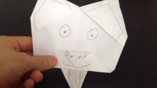 Faire Une Tête De Chat En Papier - Chat Origami