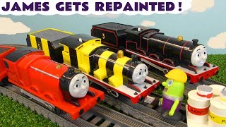 james gets repainted in this fun toy train story