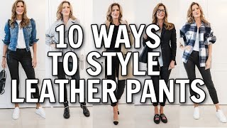 How To Style Leather Pants | Casual to Dressy Try On