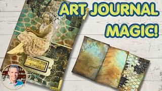 Mixed Media Art Journal Cover + 3 Gesso Background Techniques | Elizabeth Craft Designs