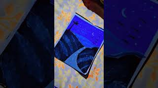 night sky painting  kiya najara  yr just trai kiya keisa laga cmnt plz #shorts #painting #art #nepal