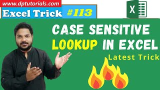How To Do Case Sensitive Lookup In Excel || Dptutorials