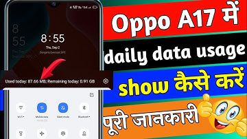 oppo A17 daily data usage show setting | oppo A17 me daily data usage show kaise kare