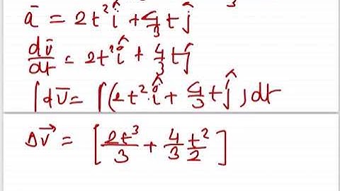AIPMT 2002:An object of mass 3kg is at rest. Now a force of F= 6t2i + 4tj is applied on the object